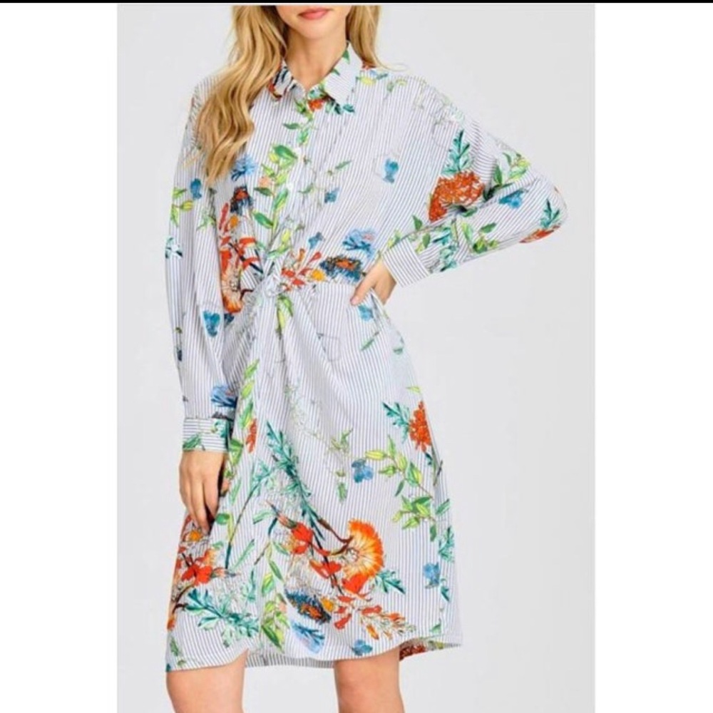 Floral Button Dress